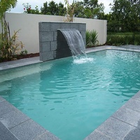 Fontaine d'eau en cascade en acier inoxydable Fenlin, avec éclairage en option, durable, pour piscine extérieure, taille et logo personnalisables, hôtel