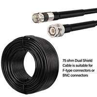 Câble coaxial RG59 Câble à double blindage 75 Ohm Conducteur en cuivre nu pour les câbles du système de caméra de surveillance CCTV/DVR/TV