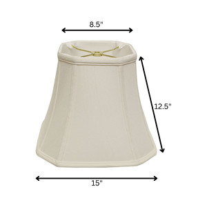HMS 15 \ "paralume con campana quadrata obliqua Monay Shantung eleganti cover e sfumature - Product Image 3