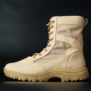 รองเท้าบูทหุ้มข้อสูง ระบายอากาศได้ดี พื้นยางกันลื่น ส้นเตี้ย สำหรับผู้ชาย เหมาะสำหรับเดินป่า กิจกรรมกลางแจ้ง ทนทาน น้ำหนักเบา - Product Image 3