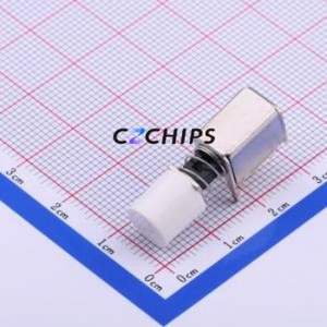 PS22F02L-2B1-21 Pushbutton Switch Through hole Component (THT) Switch Double Pole Double Throw 300mA 50V White - Product Image 1