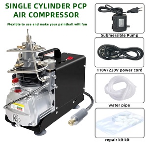Compresor de Aire Monocilíndrico Refrigerado por Agua con Parada Automática SolidTop, 30MPa 4500PSI, Motor Portátil, Inflador Eléctrico de 220V, PCP - Product Image 4