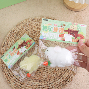Juguete de Conejo de Silicona Suave TPR Kawaii al por Mayor, Juguete Antiestrés de Goma con Forma de Animal Lindo para Niñas, Regalo - Product Image 3