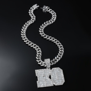 2026 Hot Selling Simple Design Hiphop Punk Letter KO Pendant Necklace Personalized Unisex's Alloy Necklaces Wholesale Jewelry - Product Image 3