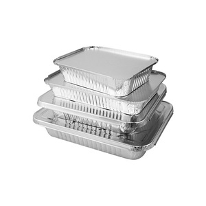 Heatable nhôm lá thực phẩm container tin giấy ăn trưa hộp Takeaway bao bì hộp cho bữa ăn lưu trữ dùng một lần hình chữ nhật - Product Image 3