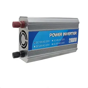 Hot-Selling-Wechsel richter Modified Wave Inverter Modified Wave 2000W DC 12V 24V bis AC 110V 220V Silber 1000W Überlast OEM akzeptiert