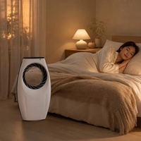 Ventilateur sans pales puissant à commande numérique pour appareils électroménagers, installation au sol, minuterie 7,5H, moteur DC sans balais, avec oscillation
