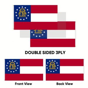 ธงรัฐจอร์เจีย สหรัฐอเมริกา ขนาด 3x5 ฟุต ขายส่ง ผ้าโพลีเอสเตอร์ 68D/100D รับผลิตตามสั่งทุกประเทศ จัดส่งรวดเร็ว ผู้ผลิตที่เชื่อถือได้ จัดส่งด่วน - Product Image 4