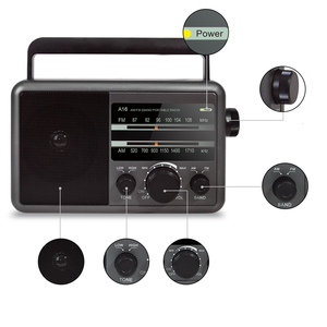 Radio portable haute sensibilité, toutes bandes FM AM SW, avec grand bouton, alimentation secteur et batterie, haut-parleur intégré, pour la maison, l'extérieur et les personnes âgées - Product Image 3