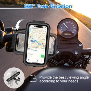 Funda Impermeable para Teléfono de Motocicleta con Abrazadera Resistente para Manillar de 16-45 mm, Soporte Impermeable para Teléfono de Bicicleta para Teléfonos de 5.4-7.2 Pulgadas - Product Image 4