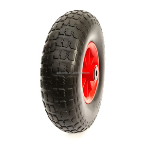 <span class=keywords><strong>Rueda</strong></span> sólida de 13 pulgadas y neumático de PU 4,00-6 a prueba de pinchazos <span class=keywords><strong>Carretilla</strong></span> de diámetro de <span class=keywords><strong>16mm</strong></span> <span class=keywords><strong>Rueda</strong></span> de espuma de PU - Product Image 5