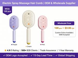 <span class=keywords><strong>Brosse</strong></span> à cheveux Type-C avec pulvérisation d'eau, <span class=keywords><strong>brosse</strong></span> de massage du cuir chevelu, <span class=keywords><strong>brosse</strong></span> à cheveux sans fil antistatique, portable, autonettoyante pour les voyages - Product Image 4