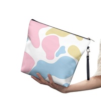 Pochette de voyage pour maquillage, pochette à main pour femme, sac organisateur, sac cosmétique personnalisé camouflage violet, POD 1 pièce MOQ, votre logo personnalisé