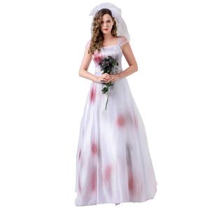 Disfraz de Novia Fantasma para Halloween, Carnaval, Fiesta, Baile, Actuación, Disfraz de Zombi Manchado de Sangre para Mujer, Vestido de Novia - Product Image 6