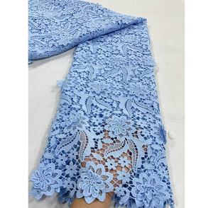 Vải ren Guipure thêu nổi, chất liệu hòa tan trong nước, đính sequin, thân thiện với môi trường, màu hồng, vải châu Phi, dùng cho đám cưới, tiệc tùng, may váy - Product Image 3