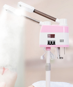 Máquina de vapor de cara fría y caliente profesional 2 en 1 <span class=keywords><strong>vaporizador</strong></span> Facial de pie de <span class=keywords><strong>ozono</strong></span> con lámpara de aumento para salón de belleza Spa - Product Image 5