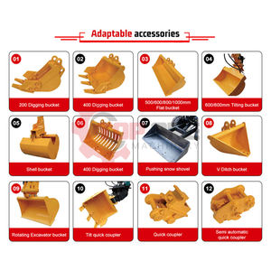 حفارة صغيرة بمحرك كوبوتا معتمدة من CE وEPA، متوفرة بأحجام 1 طن و1.2 طن و1.6 طن و1.8 طن و2.5 طن، حفارة زاحفة صغيرة للمزارع - Product Image 3