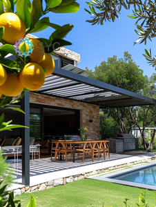Pérgola Retráctil Personalizada de Aleación de Aluminio Impermeable, Ecológica, Anticorrosiva y Duradera con Garantía de Más de 15 Años para Patio Trasero - Product Image 4