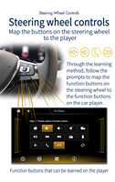 Lecteur MP5 de voiture 1Din rétractable manuel 7 pouces HD tactile avec Mirror Link, CarPlay, Android Auto, FM, AM, RDS et aide au recul sur tableau de bord