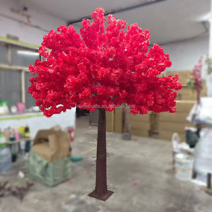 Grand pêcher artificiel au sol LED cerisier arbre doré décoratif pour la décoration d'exposition d'hôtel de mariage - Product Image 5