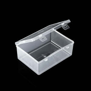 Rectangular Transparent Plastic Storage Box 14.3x10.3x5.8cm With Lid For Jewelry Parts Organization - Product Image 4