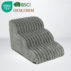 Escalier pour animaux de compagnie en mousse haute densité 25, doux et luxueux, avec bandes en flanelle moelleuses, antidérapant avec points sur le dessous, pour intérieur - Product Image 1