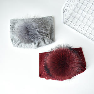 Personnalisé hiver laine tricot Beanie chapeaux femmes mode fourrure <span class=keywords><strong>pompon</strong></span> Bobble chapeau cachemire laine mélange Beanie gros Skullies chapeau - Product Image 4