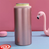Manchon isotherme en acier inoxydable de 12 oz à double paroi sous vide pour canettes, refroidisseur de canettes de bière et de cola minces