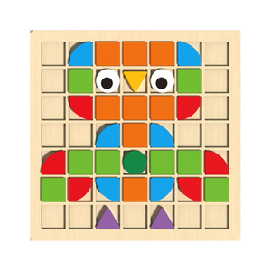 Puzzle 3D en mosaïque, <span class=keywords><strong>jeu</strong></span> de bureau pour la maternelle, jouet en bois pour enfants, éducation précoce, développement de l'intelligence, blocs de construction - Product Image 3