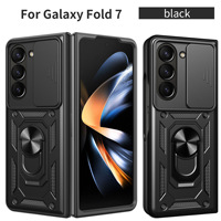 Étui de téléphone portable pliable Shunjia SAM pour Z Fold7, design blindé PC+TPU, protection antichoc avec fenêtre coulissante
