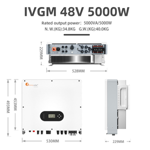 Convertisseur solaire hybride DC/AC triphasé et monophasé 48V 5KW hors réseau, prix de gros - Product Image 3