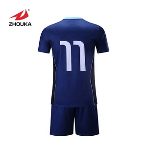 2019 ZHOUKA hot sale custom design cheap blank soccer jersey made in China - Product Image 4