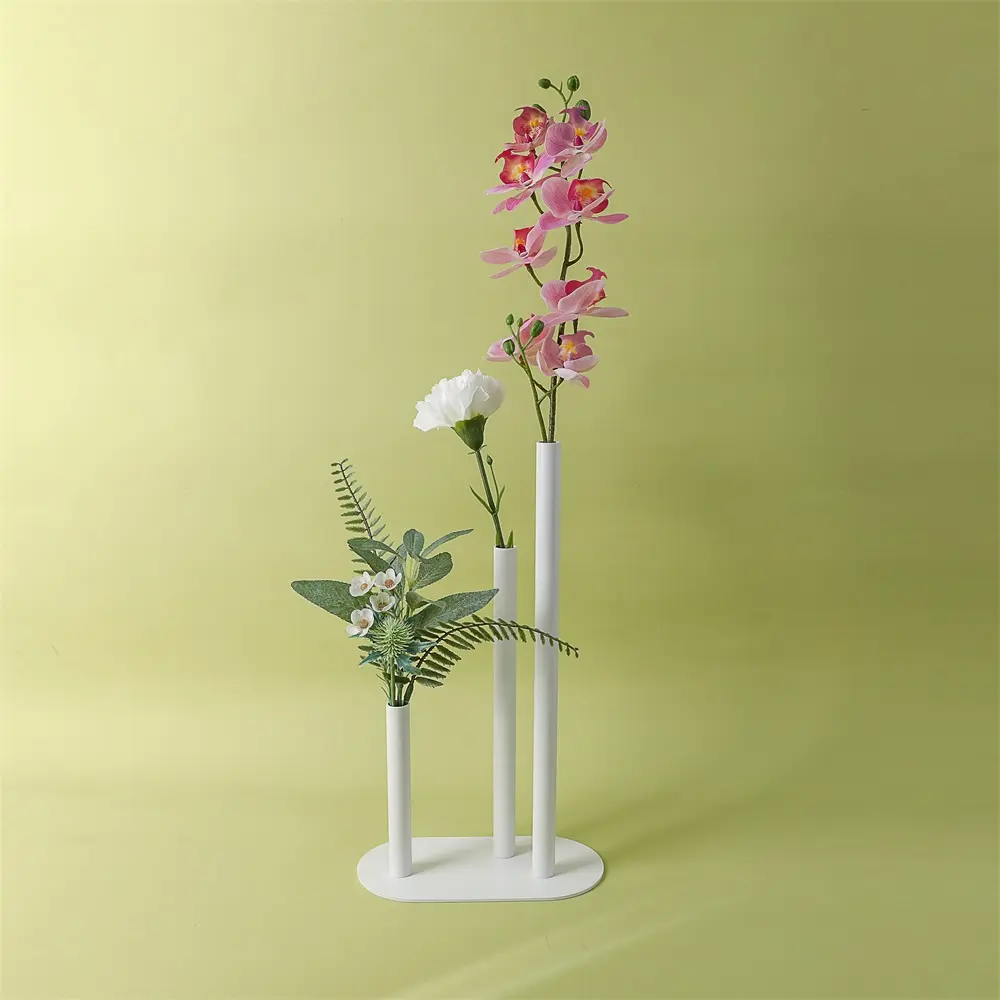 Maxery vaso de flores de luxo, vaso de flores de metal avançado criativo para decoração personalizar o logotipo da cor