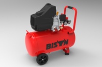 Fabriqué en Chine compresseur d'air industriel monocylindre portable Bison 2.5hp 8bar 50litres à entraînement direct