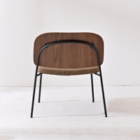 Mobilier d'intérieur nordique, minimaliste, élégant, moderne, cadre en métal, chaise de salon relax en bois avec coussin moelleux, vente en gros en usine