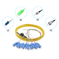Coleta de fibra óptica SC/APC OM1 OM2 OM3 OM4 OM5 coletas de fibra óptica ST FC LC E2000 SC UPC APC LC/PC SCAPC cinta de fibra coleta