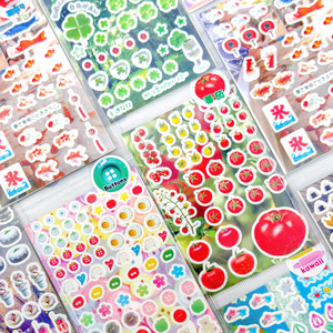 AGUGU Autocollants de la série Little Happiness Autocollants sur le thème du sel Showa Showa Ins Style Pomme Tomate Planner Diy Guka Autocollants décoratifs - Product Image 1