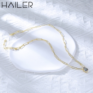 Solitaire Fine <strong>Necklaces</strong> 925 Silver <strong>Necklace</strong> for Women Pear Lab Grown <strong>Alexandrite</strong> Gemstone <strong>Necklace</strong> - Product Image 3