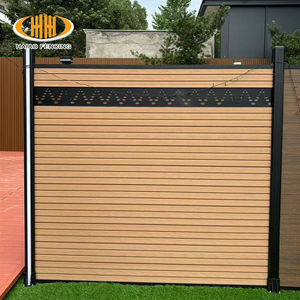 Cercas de WPC de Diseño Europeo Económicas para Jardín, 6 pies, Resistentes al Agua, de Madera Compuesta y Plástico con Marco de Aluminio - Product Image 6