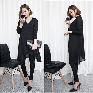 Women's Long Sleeve Chiffon Sun Protection Shirt Upf 50 Anti Uv Mid Length Base Layer Clothing For Outdoor Wear - Product Image 2