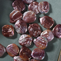 Perles de culture d'eau douce naturelles, grandes, carrées, baroques, violettes, 20 mm, faites à la main, en vrac, pour accessoires de bijoux, en promotion