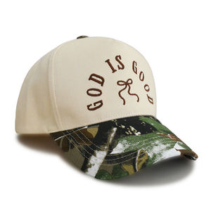 Gorra de malla vintage de 5 paneles para camionero, personalizada al por mayor, con parche bordado, para camping y aventura al aire libre, ajustable, 100% algodón ecológico - Product Image 3