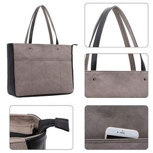 Women 15-4 4Inch Laptop <b>Bag</b> promotion display for <b>Work</b> Lightweight polyester <b>Tote</b> <b>Bag</b> with zip Office Briefcase <b>Black</b> - Product Image 5