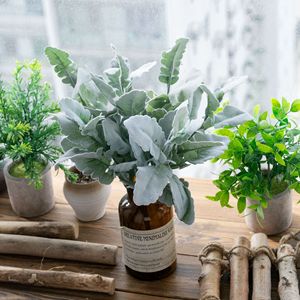 CallaFloral Crisantemo Plateado Artificial de una Sola Rama, Planta Verde Decorativa para Interiores, para el Hogar, Bodas, Manualidades, Estilo INS - Product Image 1
