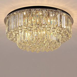 Sala de estar Dormitorio Iluminación Moderna Cristal Led Lámparas colgantes de techo Luces de techo redondas negras - Product Image 5