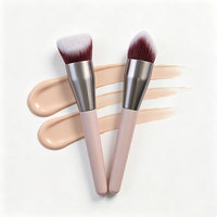 Pinceau de Maquillage Fond de Teint Marque Blanche Végan Doux pour Fond de Teint Liquide Outil Cosmétique Professionnel