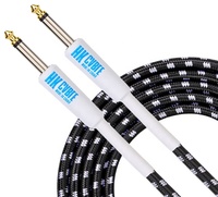 Câble de guitare 3m 5m 10m, câble audio tressé anti-bruit pour guitare acoustique, électrique, basse, accessoire d'instrument de musique