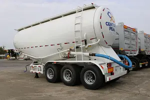 Çin yeni 3 akslar 45cbm 40cbm toplu çimento tankı yarı römork kuru toplu çimento V şekli Tanker yarı römork satılık