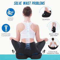 Coussin orthopédique en mousse à mémoire de forme pour le coccyx, idéal pour le massage du cou, pour voiture, chaise de bureau, hôtels et usage domestique