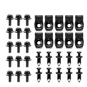 35PCS Moteur Sous Couverture Bouclier anti-éclaboussures Garde Corps Boulons Pare-chocs Aile Doublure Pousser Retenue Attache Rivet Clips